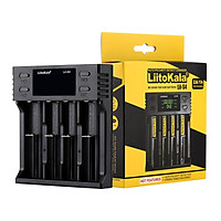 Liitokala LII-S4 Battery Charger LCD 4 Slot for 26650 21700 18350 AA AA Lithium NiMH Battery Auto-polarity Detector