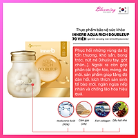 Thực phẩm bảo vệ sức khỏe INNERB AQUA RICH DOUBLEUP (giúp giữ ẩm da sáng mịn từ Axit Hyaluronic) lọ 70 viên