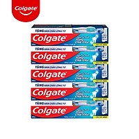 Bộ 5 Kem đánh răng Colgate ngừa sâu răng vượt trội công thức cải tiến hương vị tuyệt vời 200g/tuýp tặng bàn chải đánh răng