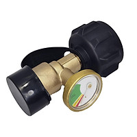 QCC Propane Tanks Adapter with Gauge Leak Detector Universal Propane Gases Pressure Meter Level Indicator for BBQ Gases