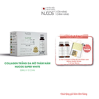 Nước uống Collagen trắng da Nucos Super White hộp 10 chai