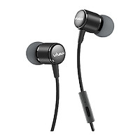 Tai nghe nhét tai có dây Jack cắm 3.5mm Vivan Có Mic/Microphone | Cho iOS/Apple (iPhone/iPad), Android (Samsung, Sony, Xiaomi, Huawei, Oppo) Màu Đen/Xám - Q11 - Hàng Chính Hãng