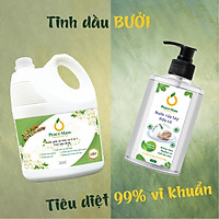 NGB2 Combo Hữu Cơ Peace Mass Nước Giặt Xả 2 in 1 3.6 lít + Nước Rửa Tay 340ml