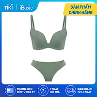 Set áo ngực mút mỏng thoáng khí không đường may phom T-Shirt iBasic BRAW134 và quần PANW134