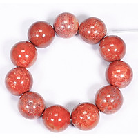 Vòng tay đá san hô hóa thạch size hạt 20mm mênh hỏa, thổ - Ngọc Quý Gemstones