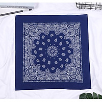 Khăn bandana turban vuông thời trang hàn quốc siêu nhiều màu tăng thêm điểm nhấn đầy tinh tế - Xanh dương đậm 2021