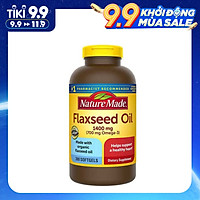 Thực phẩm chức năng Dầu hạt lanh Nature Made Flaxseed Oil 1400 mg Omega 3-6-9 (300 Viên) - Nhập khẩu Mỹ