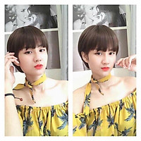 Tóc giả nguyên đầu tomboy - Tặng lưới chùm tóc