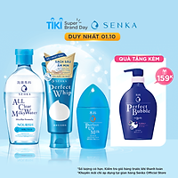 Bộ sản phẩm bảo vệ & làm sạch toàn diện Senka (Sữa chống nắng UV Milk 40ml + Nước sữa tẩy trang Milky 230ml + SRM Whip 120g)