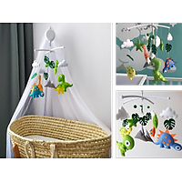 Treo nôi handmade màu sắc khủng long kích thích thị giác cho bé