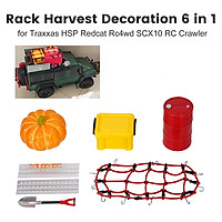 Rack Harvest Decoration 6 in 1 Big Oil Tank Storage Box Simulated Pumpkin Shovel Aluminum Self-Help Boards and Luggage