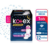 Băng Vệ Sinh Kotex Siêu Ban Đêm 28cm 12 miếng