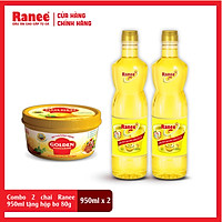 Combo 2 chai dầu ăn Ranee 950ml tặng kèm 1 hộp bơ 80g (950ml/chai x 2 chai)