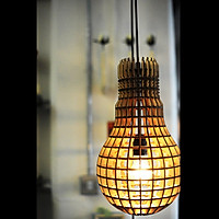 Đèn gỗ thả trần CAO CẤP hiện đại sang trọng 30x40cm chất liệu gỗ trang trí cho phòng khách nhà căn hộ decor nhà quán cafe
