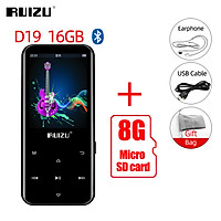 RUIZU D19 Bluetooth-compatible 4.0 MP3 Player 16GB Portable Walkman Lossless Audio Player With E-Book Recording Pedometer MP3 Music Player Support TF Card