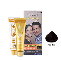 Thuốc nhuộm tóc phủ bạc thảo dược Richenna Hi-Speedy Gold Hàn Quốc màu nâu đen 150g