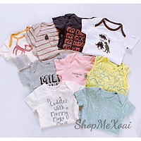Combo 5 chiếc body chip, bodysuit ngắn tay cho bé trai/gái Xuất dư size từ NB-24M