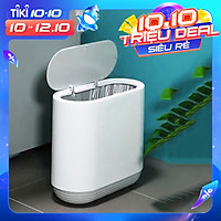 Thùng Đựng Rác Thông Minh E1906, Nắp Đóng Mở Một Chạm Tiện Ích, Chất Liệu Nhựa Cao Cấp Chống Nước, Chịu Nhiệt Tốt, Dung Tích 10 Lít - Hàng Nhập Khẩu.