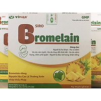 (Chính Hãng) Siro Ho BROMELAIN dạng gói uống (Siro ho quả dứa, ho chữ B), Thảo dược an toàn 100%, Dùng cho trẻ từ 6 tháng tuổi trở lên, giảm nhanh các loại ho: khan, đờm, cảm lạnh, thay đổi thời tiết, viêm họng, viêm phế quản. Đau rát họng, khản tiếng.