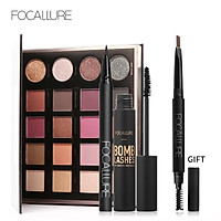 (Hàng Mới Về) Bộ Bảng Phấn Mắt / Mascara + Bút Kẻ Mắt Focallure