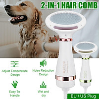 2-In-1 Pet Hot Air Comb Pet Hair Dryer Low Noise Hair Pulling Pet Brush Artifact Portable Pet Blower Slicker Dog Cat Accessories