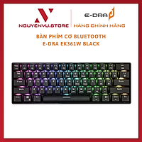 Bàn phím cơ không dây E-DRA EK361W V2 (Black/White/Bluetooh) -Hàng Chính Hãng