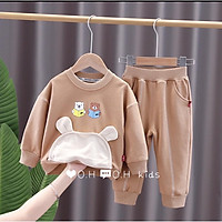 Bộ đồ ngủ cotton 100% thời trang thu đông cho bé trai-gai