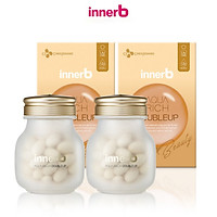 Bộ đôi thực phẩm bảo vệ sức khỏe INNERB AQUA RICH DOUBLEUP (giúp giữ ẩm da sáng mịn từ Axit Hyaluronic) lọ 56 viên