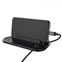 Bộ đế giữ điện thoại trên xe hơi tích hợp bảng số điện thoại Baseus Horizon Silicone Parking Number Card Bracket( Đen )- Hàng nhập khẩu