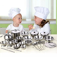 Bộ Đồ Chơi Nấu Ăn Nhà Bếp INOX 40 món Mini Cho Bé yêu