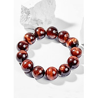Vòng Tay Phong Thủy Nam Đá Mắt Hổ Nâu Đỏ (18mm) Mệnh Hỏa, Thổ Ngọc Quý Gemstones