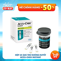 Hộp 25/50/100 que test tiểu đường Accu-Chek INSTANT, NK chính ngạch tem niêm phong nhãn phụ TV