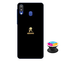 Ốp lưng nhựa dẻo dành cho Samsung M20 in hình Aquarius - Tặng Popsocket in logo iCase - Hàng Chính Hãng