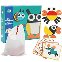 Ghép Hình Con Vật Sáng Tạo Thông Minh - Đồ Chơi Montesstori Tăng Khả Năng Tư duy