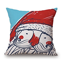 Christmas Xmas Linen Cushion Cover Throw Pillow Case Home Decor Festive Gift