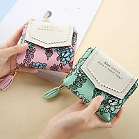 Ví ngắn nữ, ví nữ cầm tay, ví xinh, ví hoa hồng, ví mini nữ