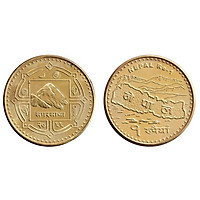 Đồng xu 1 rupee Nepal đỉnh núi Everest - nóc nhà của thế giới