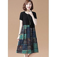 Đầm suông phối họa tiết nữ Haint Boutique Da76