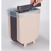 Thùng rác, Giỏ rác VUÔNG đa năng gấp gọn treo kẹp tủ bếp nhựa dẻo siêu bền cho nhà bếp và xe hơi (màu ngẫu nhiên) GD352-ThungracGG-Vuong
