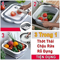 CHẬU KIÊM THỚT GẤP GỌN 3in1