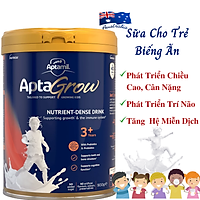 Sữa Cho Trẻ Biếng Ăn Aptamil AptaGrow 3+ NK Úc Giàu Chất Dinh Dưỡng, Vitamin Và Khoáng Chất Giúp Bé Phát Triển Chiều Cao, Cân Nặng, Trí Não, Tăng Chức Năng Hệ Thống Miễn Dịch – Lon 900g