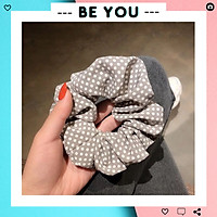 Cột, Buộc Tóc Scruchies Chấm Bi ( Hottrend ) - Loại Vải Nhung Cao Cấp