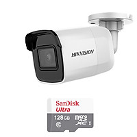 Camera IP WIFI DS-2CD2021G1-IW Hikvision Ngoài Trời 2MP Và Thẻ Nhớ 128GB - Tặng Kèm Tai Nghe Bluetooth - Hàng chính hãng