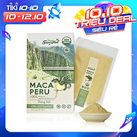 Bột Maca Hữu Cơ Hộp 200g - Nhập khẩu từ Peru (Bột Maca còn được gọi là Sâm Peru, tính dược liệu cao, hỗ trợ tốt cho chức năng sinh lý nam nữ)