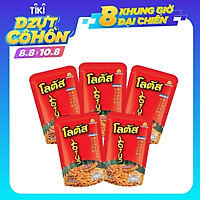 Combo 5 Gói Lớn Snack Bim Bim Bánh Que Đỏ Dorkbua Lotus Biscuit Stick Vị Tôm (55g / Gói) Nhập Khẩu Từ Thái Lan