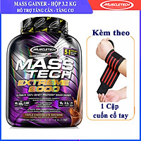 Sữa tăng cân tăng cơ Mass Tech Extreme 2000 7lbs (~3.18kg) - Hương vị Chocolate – Hỗ trợ Tăng Cân Nhanh + Tăng Sức Mạnh từ nguồn dinh dưỡng đầy đủ như 1 bữa ăn - Hàng nhập khẩu chính hãng Muscletech - Kèm quà tặng