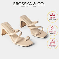 Dép cao gót thời trang nữ Erosska phối dây mãnh kiểu dáng xỏ ngón hiện đại thích hợp đi chơi đi học EB023