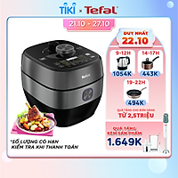 Nồi áp suất điện đa năng Tefal Smart Pro IH CY638868 - 5L - Nấu nhanh tiết kiệm thời gian - 19 thực đơn nấu ăn và 3 chế độ đặc biệt - Tối ưu hương vị và dinh dưỡng món ăn - Hàng chính hãng