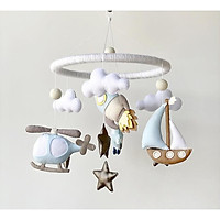 Đồ chơi treo nôi cho bé kích thích thị giác CoCo Kids, có nhạc tự xoay