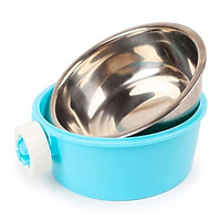Bát tròn gắn chuồng inox chó mèo